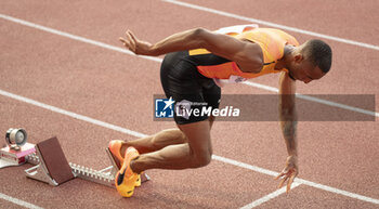 2024-08-22 - Lausanne Switzerland, 08 22 2024: Matthew Hudson-Smith (GBR) wins 400 m during Wanda Diamond League Athletissima Lausanne at the La Pontaise stadium. Patrick Dancel, Live Media - ATHLETISSIMA - INTERNATIONALS - ATHLETICS