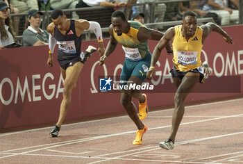 2024-08-22 - Lausanne Switzerland, 08 22 2024: Grant Holloway (USA) makes it second at 110m hurdles during Wanda Diamond League Athletissima Lausanne at the La Pontaise stadium. Patrick Dancel, Live Media - ATHLETISSIMA - INTERNATIONALS - ATHLETICS