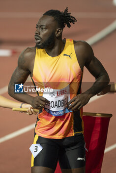 2024-08-22 - Lausanne Switzerland, 08 22 2024: Rasheed Broadbell (JAM) wins 110m hurdles during Wanda Diamond League Athletissima Lausanne at the La Pontaise stadium. Patrick Dancel, Live Media - ATHLETISSIMA - INTERNATIONALS - ATHLETICS