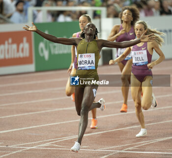 2024-08-22 - Lausanne Switzerland, 08 22 2024: Mary Moraa (KEN) wins 800 m during Wanda Diamond League Athletissima Lausanne at the La Pontaise stadium. Patrick Dancel, Live Media - ATHLETISSIMA - INTERNATIONALS - ATHLETICS