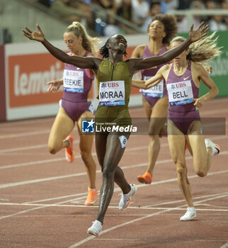 2024-08-22 - Lausanne Switzerland, 08 22 2024: Mary Moraa (KEN) wins 800 m during Wanda Diamond League Athletissima Lausanne at the La Pontaise stadium. Patrick Dancel, Live Media - ATHLETISSIMA - INTERNATIONALS - ATHLETICS