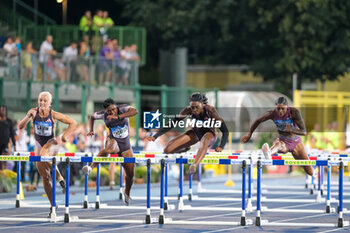 2024-09-03 - Cyndy Sember from Great Britain and Tonea Marshall from United States during the 60th Palio Citta’ della Quercia, valid for the World Athletics Continental Tour at Quercia Stadium on September 3, 2024, Rovereto, Italy. - 60TH PALIO CITTà DELLA QUERCIA - INTERNATIONALS - ATHLETICS