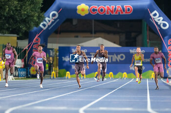 2024-09-03 - Ronnie Baker from United States, Ole Edoburun from Great Britain and Ojai Austin from United States during the 60th Palio Citta’ della Quercia, valid for the World Athletics Continental Tour at Quercia Stadium on September 3, 2024, Rovereto, Italy. - 60TH PALIO CITTà DELLA QUERCIA - INTERNATIONALS - ATHLETICS