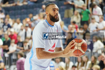 2024-07-06 - Rudy Gobert of France warms up during the International Friendly Basketball match between Germany and France on 6 July 2024 at Lanxess Arena in Cologne, Germany - BASKETBALL - FRIENDLY GAME - GERMANY V FRANCE - FRIENDLY MATCH - BASKETBALL