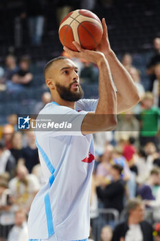 2024-07-06 - Rudy Gobert of France warms up during the International Friendly Basketball match between Germany and France on 6 July 2024 at Lanxess Arena in Cologne, Germany - BASKETBALL - FRIENDLY GAME - GERMANY V FRANCE - FRIENDLY MATCH - BASKETBALL