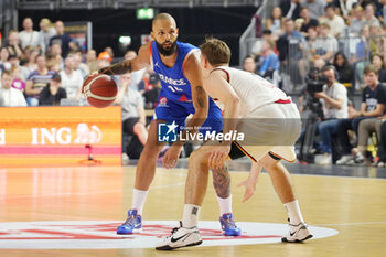 2024-07-06 - Evan Fournier of France during the International Friendly Basketball match between Germany and France on 6 July 2024 at Lanxess Arena in Cologne, Germany - BASKETBALL - FRIENDLY GAME - GERMANY V FRANCE - FRIENDLY MATCH - BASKETBALL