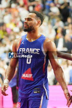 2024-07-06 - Élie Okobo of France during the International Friendly Basketball match between Germany and France on 6 July 2024 at Lanxess Arena in Cologne, Germany - BASKETBALL - FRIENDLY GAME - GERMANY V FRANCE - FRIENDLY MATCH - BASKETBALL