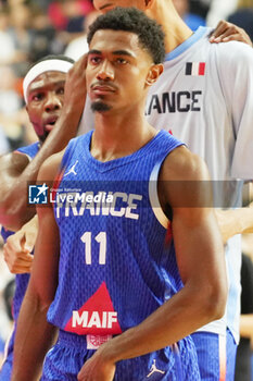 2024-07-06 - Théo Maledon of France during the International Friendly Basketball match between Germany and France on 6 July 2024 at Lanxess Arena in Cologne, Germany - BASKETBALL - FRIENDLY GAME - GERMANY V FRANCE - FRIENDLY MATCH - BASKETBALL