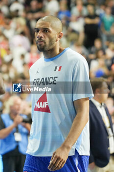 2024-07-06 - Nicolas Batum of France warms up during the International Friendly Basketball match between Germany and France on 6 July 2024 at Lanxess Arena in Cologne, Germany - BASKETBALL - FRIENDLY GAME - GERMANY V FRANCE - FRIENDLY MATCH - BASKETBALL