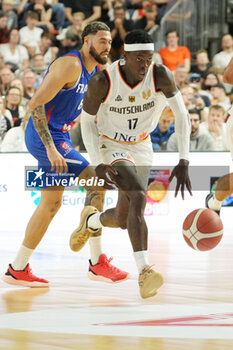 2024-07-06 - Dennis Schroder of Germany during the International Friendly Basketball match between Germany and France on 6 July 2024 at Lanxess Arena in Cologne, Germany - BASKETBALL - FRIENDLY GAME - GERMANY V FRANCE - FRIENDLY MATCH - BASKETBALL