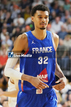 2024-07-06 - Victor Wembanyama of France during the International Friendly Basketball match between Germany and France on 6 July 2024 at Lanxess Arena in Cologne, Germany - BASKETBALL - FRIENDLY GAME - GERMANY V FRANCE - FRIENDLY MATCH - BASKETBALL