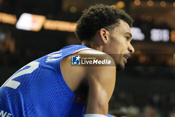 2024-07-06 - Victor Wembanyama of France during the International Friendly Basketball match between Germany and France on 6 July 2024 at Lanxess Arena in Cologne, Germany - BASKETBALL - FRIENDLY GAME - GERMANY V FRANCE - FRIENDLY MATCH - BASKETBALL