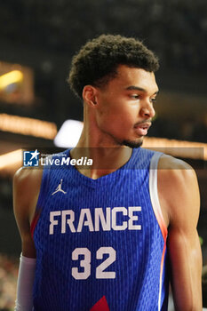 2024-07-06 - Victor Wembanyama of France during the International Friendly Basketball match between Germany and France on 6 July 2024 at Lanxess Arena in Cologne, Germany - BASKETBALL - FRIENDLY GAME - GERMANY V FRANCE - FRIENDLY MATCH - BASKETBALL