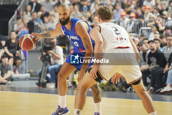 2024-07-06 - Evan Fournier of France during the International Friendly Basketball match between Germany and France on 6 July 2024 at Lanxess Arena in Cologne, Germany - BASKETBALL - FRIENDLY GAME - GERMANY V FRANCE - FRIENDLY MATCH - BASKETBALL