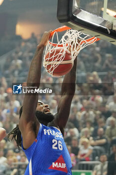 2024-07-06 - Mathias Lessort of France during the International Friendly Basketball match between Germany and France on 6 July 2024 at Lanxess Arena in Cologne, Germany - BASKETBALL - FRIENDLY GAME - GERMANY V FRANCE - FRIENDLY MATCH - BASKETBALL