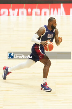 2024-07-20 - Lebron James of Team Usa during the International Friendly basketball match between USA and South Sudan on 20 July 2024 at O2 Arena in London, England - BASKETBALL - FRIENDLY GAME - USA V SOUTH SUDAN - FRIENDLY MATCH - BASKETBALL