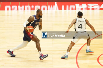 2024-07-20 - Lebron James of Team Usa during the International Friendly basketball match between USA and South Sudan on 20 July 2024 at O2 Arena in London, England - BASKETBALL - FRIENDLY GAME - USA V SOUTH SUDAN - FRIENDLY MATCH - BASKETBALL