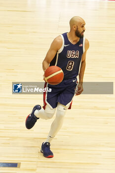 2024-07-20 - Derrick White of Team Usa during the International Friendly basketball match between USA and South Sudan on 20 July 2024 at O2 Arena in London, England - BASKETBALL - FRIENDLY GAME - USA V SOUTH SUDAN - FRIENDLY MATCH - BASKETBALL