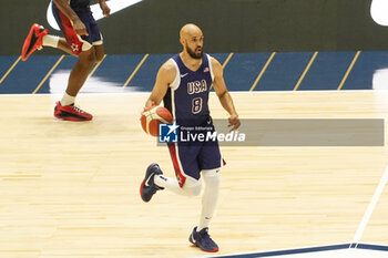 2024-07-20 - Derrick White of Team Usa during the International Friendly basketball match between USA and South Sudan on 20 July 2024 at O2 Arena in London, England - BASKETBALL - FRIENDLY GAME - USA V SOUTH SUDAN - FRIENDLY MATCH - BASKETBALL