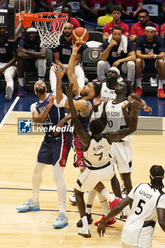 2024-07-20 - Jayson Tatum and Anthony Davis of Team Usa during the International Friendly basketball match between USA and South Sudan on 20 July 2024 at O2 Arena in London, England - BASKETBALL - FRIENDLY GAME - USA V SOUTH SUDAN - FRIENDLY MATCH - BASKETBALL