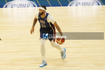 2024-07-20 - Anthony Davis of Team Usa during the International Friendly basketball match between USA and South Sudan on 20 July 2024 at O2 Arena in London, England - BASKETBALL - FRIENDLY GAME - USA V SOUTH SUDAN - FRIENDLY MATCH - BASKETBALL