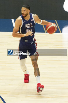 2024-07-20 - Jayson Tatum of Team Usa during the International Friendly basketball match between USA and South Sudan on 20 July 2024 at O2 Arena in London, England - BASKETBALL - FRIENDLY GAME - USA V SOUTH SUDAN - FRIENDLY MATCH - BASKETBALL