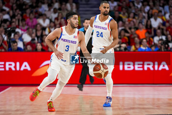 2024-07-23 - Jordan Howard of Puerto Rico in action with the ball during the Basketball International Friendly match between Spain and Puerto Rico at WiZink Center on July 23, 2024 in Madrid, Spain. - SPAIN VS PUERTO RICO - FRIENDLY MATCH - BASKETBALL