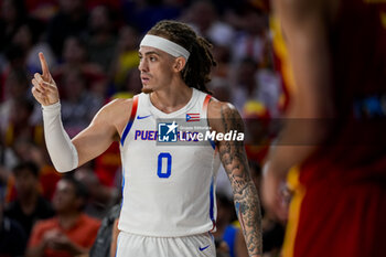 2024-07-23 - Isaiah Pineiro of Puerto Rico seen during the Basketball International Friendly match between Spain and Puerto Rico at WiZink Center on July 23, 2024 in Madrid, Spain. - SPAIN VS PUERTO RICO - FRIENDLY MATCH - BASKETBALL