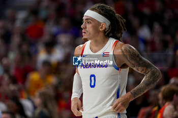 2024-07-23 - Isaiah Pineiro of Puerto Rico seen during the Basketball International Friendly match between Spain and Puerto Rico at WiZink Center on July 23, 2024 in Madrid, Spain. - SPAIN VS PUERTO RICO - FRIENDLY MATCH - BASKETBALL