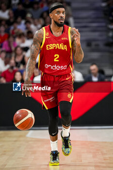 2024-07-23 - Lorenzo Brown of Spain seen during the Basketball International Friendly match between Spain and Puerto Rico at WiZink Center on July 23, 2024 in Madrid, Spain. - SPAIN VS PUERTO RICO - FRIENDLY MATCH - BASKETBALL