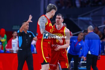 2024-07-23 - 23th July 2024; Wizink Center; Madrid; Spain; Friendly match; Olympic Games; Spain vs Puerto Rico; Juancho Hernangomez and Dario Brizuela (Spain)Basketball friendly match before Olympic Games Spain vs Puerto Rico 900/Cordon Press - BASKETBALL FRIENDLY MATCH BEFORE OLYMPIC GAMES SPAIN VS PUERTO RICO - FRIENDLY MATCH - BASKETBALL