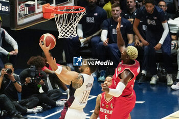 2024-07-22 - Jayson Tatum of Usa and Isaac Bonga of Germany during the International Friendly basketball match between USA and Germany on 22 July 2024 at O2 Arena in London, England - BASKETBALL - FRIENDLY GAME - USA V GERMANY - FRIENDLY MATCH - BASKETBALL