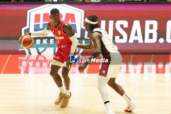 2024-07-22 - Dennis Schröder of Germany and Jrue Holiday of Usa during the International Friendly basketball match between USA and Germany on 22 July 2024 at O2 Arena in London, England - BASKETBALL - FRIENDLY GAME - USA V GERMANY - FRIENDLY MATCH - BASKETBALL