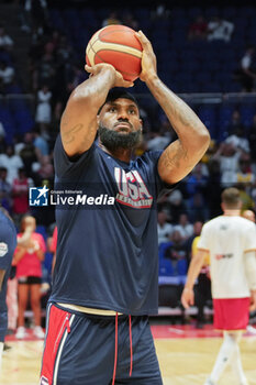 2024-07-22 - Lebron James of Usa warms up during the International Friendly basketball match between USA and Germany on 22 July 2024 at O2 Arena in London, England - BASKETBALL - FRIENDLY GAME - USA V GERMANY - FRIENDLY MATCH - BASKETBALL