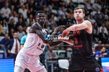 2024-10-01 - Mouhamed Faye (Unahotels Reggio Emilia) and Anzuolas Tubelis (Rytas Vilnius) - UNAHOTELS REGGIO EMILIA VS RYTAS VILNIUS - CHAMPIONS LEAGUE - BASKETBALL