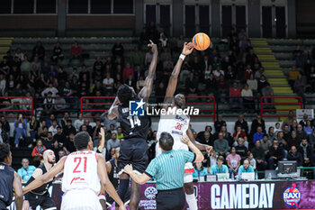 2024-10-15 - #14 Kamagate Ismael Sindou (Bertram Derthona Basket Tortona) and #35 Amida Brimah (Baxi Manresa) - BERTRAM DERTHONA BASKET VS BAXI MANRESA - CHAMPIONS LEAGUE - BASKETBALL