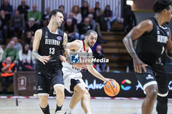 2024-11-13 - #13 Diogo Gameiro (SL Benfica) and # 13 Tommaso Baldasso (Bertram Derthona Basket Tortona) - BETRAM DERTHONA VS SL BENFICA - CHAMPIONS LEAGUE - BASKETBALL