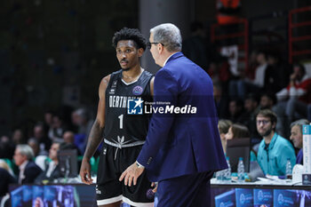 2024-11-13 - #1 Vital Christian (Bertram Derthona Basket Tortona) and De Raffaele Walter (head coach Bertram Derthona Basket Tortona) - BETRAM DERTHONA VS SL BENFICA - CHAMPIONS LEAGUE - BASKETBALL