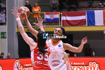 2024-11-21 - Actions of Jasmine Keys ( Famila Beretta Schio) during the match between Famila Beretta Schio and DVTK Hun-term at PalaRomare - November 21, 2024, during the EuroLeague Women 2024/2025 - FAMILA BERETTA VS DVTK HUN-TERM - EUROLEAGUE WOMEN - BASKETBALL