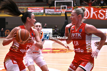 2024-11-21 - Actions of the game and players' images during the match between Famila Beretta Schio and DVTK Hun-term at PalaRomare - November 21, 2024, during the EuroLeague Women 2024/2025 - FAMILA BERETTA VS DVTK HUN-TERM - EUROLEAGUE WOMEN - BASKETBALL