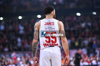 2024-01-04 - 55 Mike James of AS Monaco during the Euroleague, Round 19, match between Olympiacos Piraeus and AS Monaco at Peace & Friendship Stadium on January 4, 2024, in Piraeus, Greece - OLYMPIACOS PIRAEUS VS AS MONACO - EUROLEAGUE - BASKETBALL
