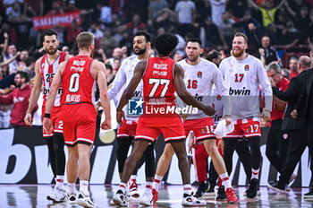 2024-01-04 - 77 Shaquielle McKissic of Olympiacos Piraeus after the winning 3 pointd shot during the Euroleague, Round 19, match between Olympiacos Piraeus and AS Monaco at Peace & Friendship Stadium on January 4, 2024, in Piraeus, Greece - OLYMPIACOS PIRAEUS VS AS MONACO - EUROLEAGUE - BASKETBALL