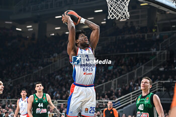 2024-01-09 - 25 Dan Oturu of Anadolu Efes Istanbul is playing during the Euroleague, Round 20, match between Panathinaikos AKTOR Athens and Anadolu Efes Istanbul at the OAKA Altion Arena in Athens, Greece, on January 9, 2024. - PANATHINAIKOS AKTOR ATHENS VS ANADOLU EFES - EUROLEAGUE - BASKETBALL