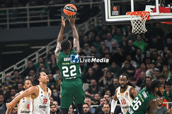 2024-01-11 - 22 Jerian Grant of Panathinaikos AKTOR Athens is playing during the Euroleague, Round 21, match between Panathinaikos AKTOR Athens and AS Monaco at the
OAKA Altion Arena in Athens, Greece, on January 11, 2024. - PANATHINAIKOS AKTOR ATHENS VS AS MONACO - EUROLEAGUE - BASKETBALL