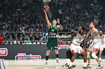 2024-01-11 - 44 Konstantinos Mitoglou of Panathinaikos AKTOR Athens is playing during the
Euroleague, Round 21, match between Panathinaikos AKTOR Athens and AS Monaco at the OAKA Altion Arena in Athens, Greece, on January 11, 2024. - PANATHINAIKOS AKTOR ATHENS VS AS MONACO - EUROLEAGUE - BASKETBALL