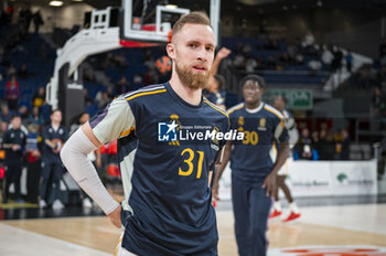 2024-01-11 - Dzanan Musa of Real Madrid seen warming up before the Euroleague basketball match between Real Madrid and Valencia at Wizink Center in Madrid, Spain. - REAL MADRID VS VALENCIA - EUROLEAGUE - BASKETBALL