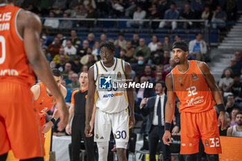 2024-01-11 - Eli Ndiaye of Real Madrid seen during the Euroleague basketball match between Real Madrid and Valencia at Wizink Center in Madrid, Spain. - REAL MADRID VS VALENCIA - EUROLEAGUE - BASKETBALL