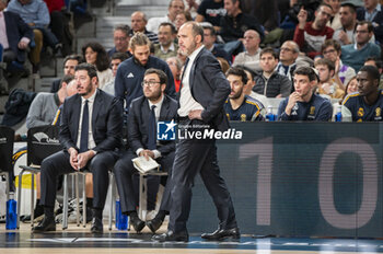 2024-01-11 - Chus Mateo of Real Madrid seen during the Euroleague basketball match between Real Madrid and Valencia at Wizink Center in Madrid, Spain. - REAL MADRID VS VALENCIA - EUROLEAGUE - BASKETBALL