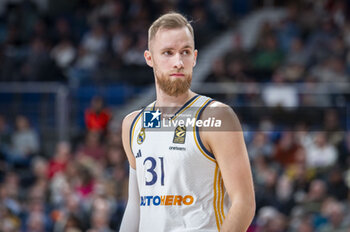 2024-01-11 - Dzanan Musa of Real Madrid seen during the Euroleague basketball match between Real Madrid and Valencia at Wizink Center in Madrid, Spain. - REAL MADRID VS VALENCIA - EUROLEAGUE - BASKETBALL
