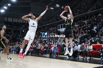 2024-01-12 - Gabriele PROCIDA of Alba Berlin and Timothe LUWAWU CABARROT of Lyon during the Turkish Airlines EuroLeague basketball match between LDLC ASVEL Villeurbanne and Alba Berlin on January 12, 2024 at Astroballe in Villeurbanne, France - BASKETBALL - EUROLEAGUE - ASVEL V ALBA BERLIN - EUROLEAGUE - BASKETBALL